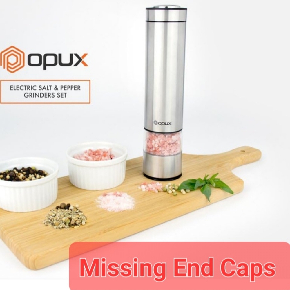 Opux Stainless Steel Electric Salt Pepper Shaker Grinders GUC -
